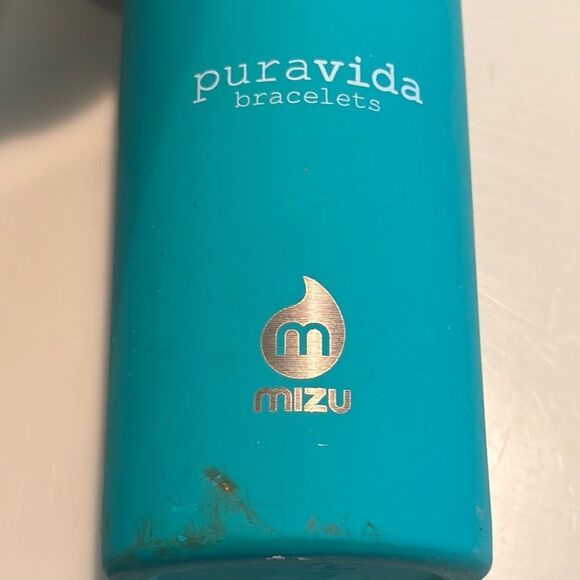 Pura Vida Teal Water Bottle with Orange Cap - Picture 4 of 4